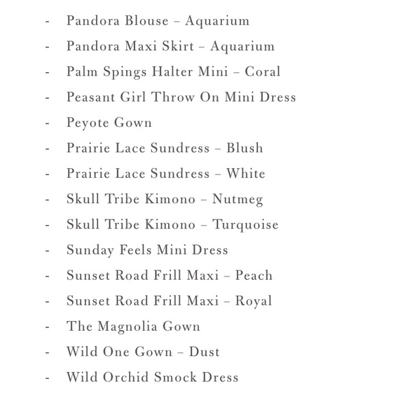 🌿 Spell and the Gypsy List of Copied Garments - Picture 8 of 8